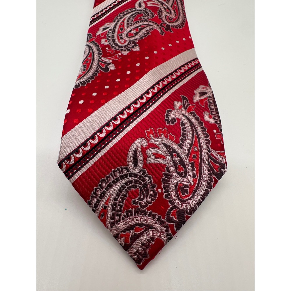 Irvine Park Mens Red‎ Paisley Silk Necktie